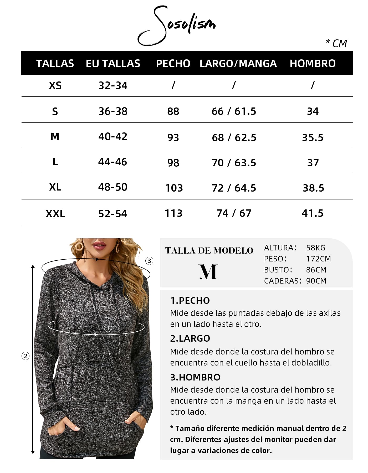 Sosolism Camiseta de Manga Larga para Lactancia Sudadera de Invierno con Capucha y Bolsillo Camiseta para Extracción de Leche y Amamantamiento