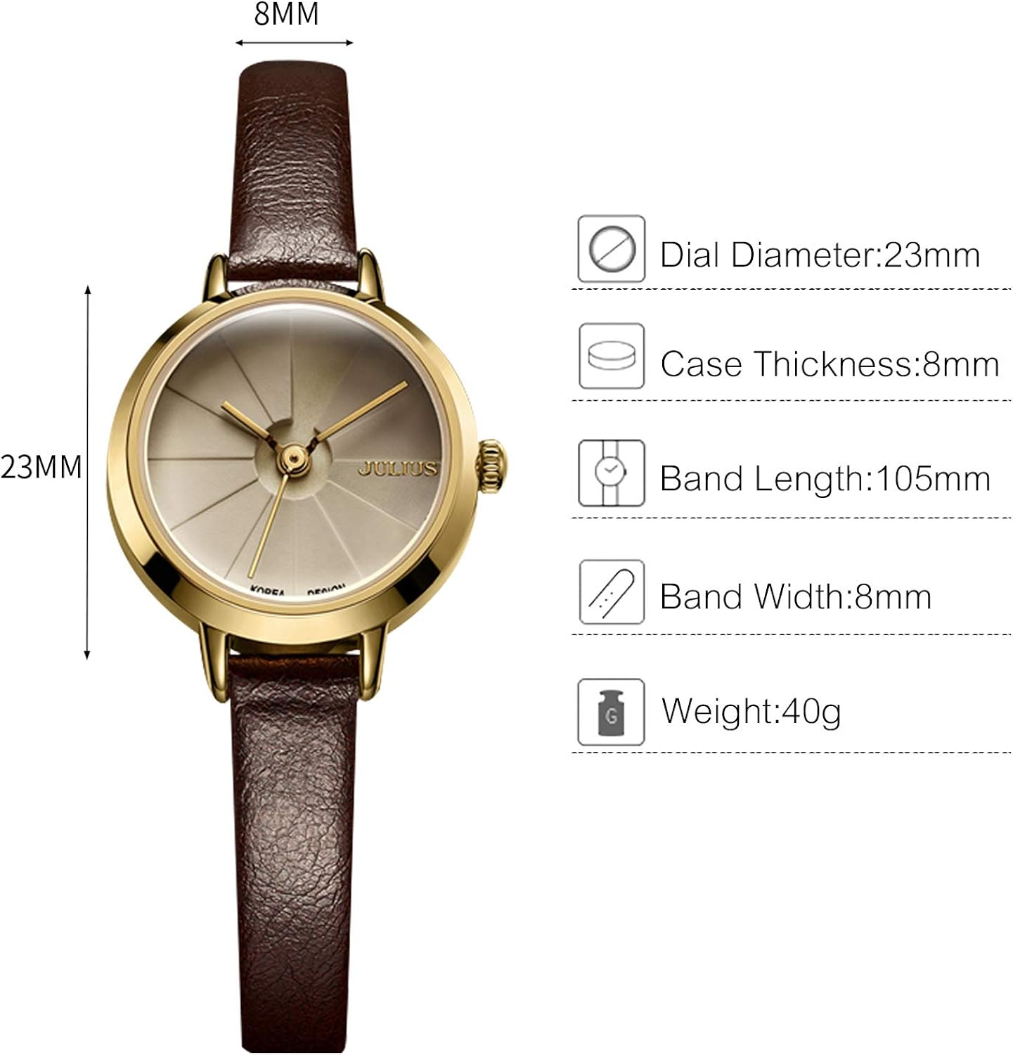 RORIOS Orologi da Donna Al Quarzo Orologio Elegante Orologio da Polso Donna Minimalista Vestito Orologi in Pelle Casuale Orologi RORIOS Orologi da Donna Al Quarzo Orologio Elegante Orologio da Polso Donna Minimalista Vestito Orologi in Pelle Casuale Orologi