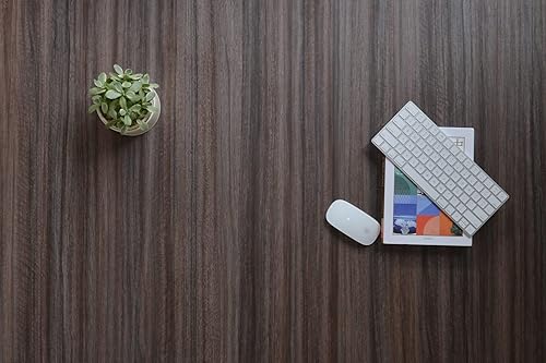 Miniatura 378 de Kaboon Mesa universal de 45.67 x 23.62 pulgadas, escritorio sólido de una pieza, encimera de melamina reversible, escritorios dobles, escritorio en