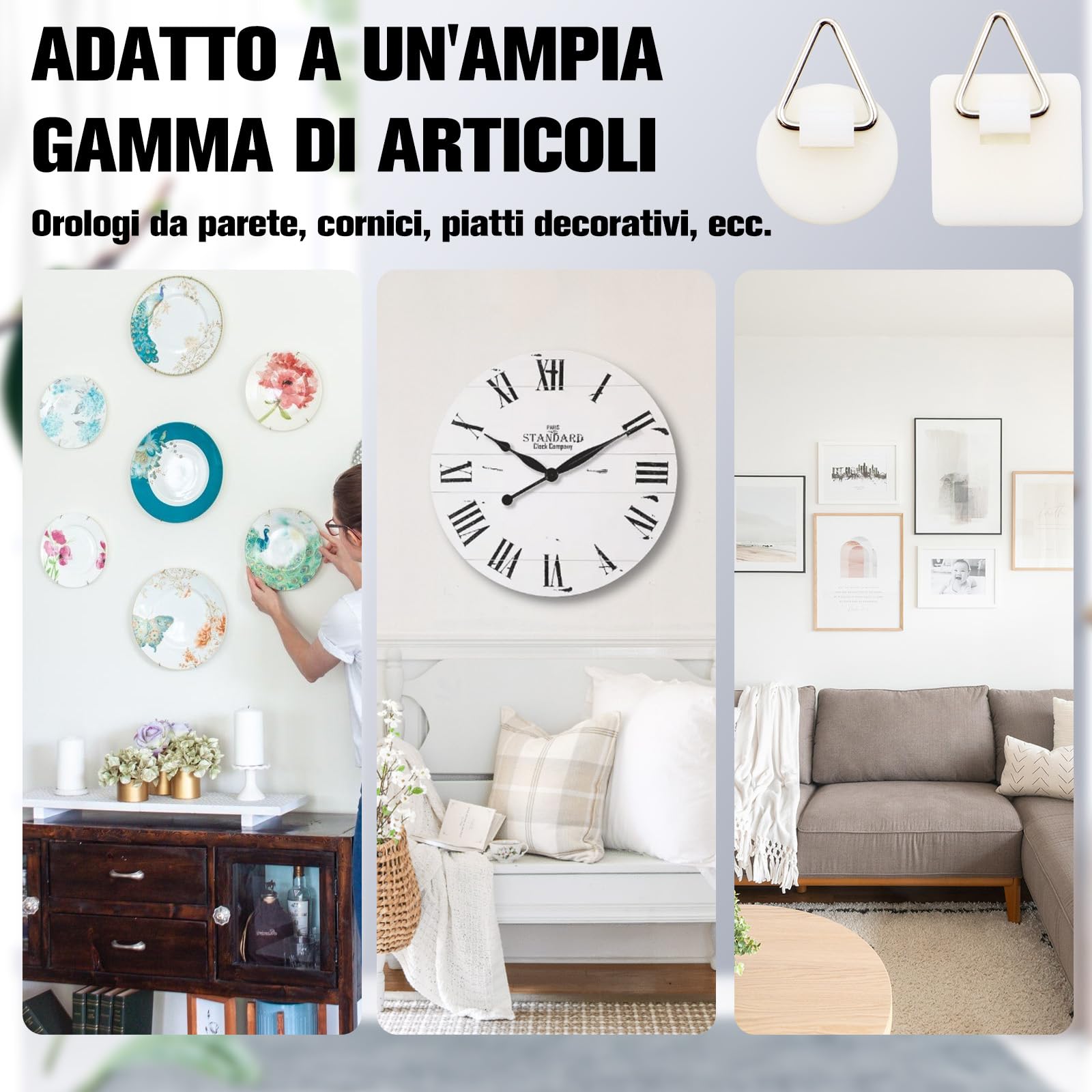 Ganci Autoadesivi Invisibili SPOKKI - 60 Pezzi, Per Quadri E Decorazioni - Foto 3