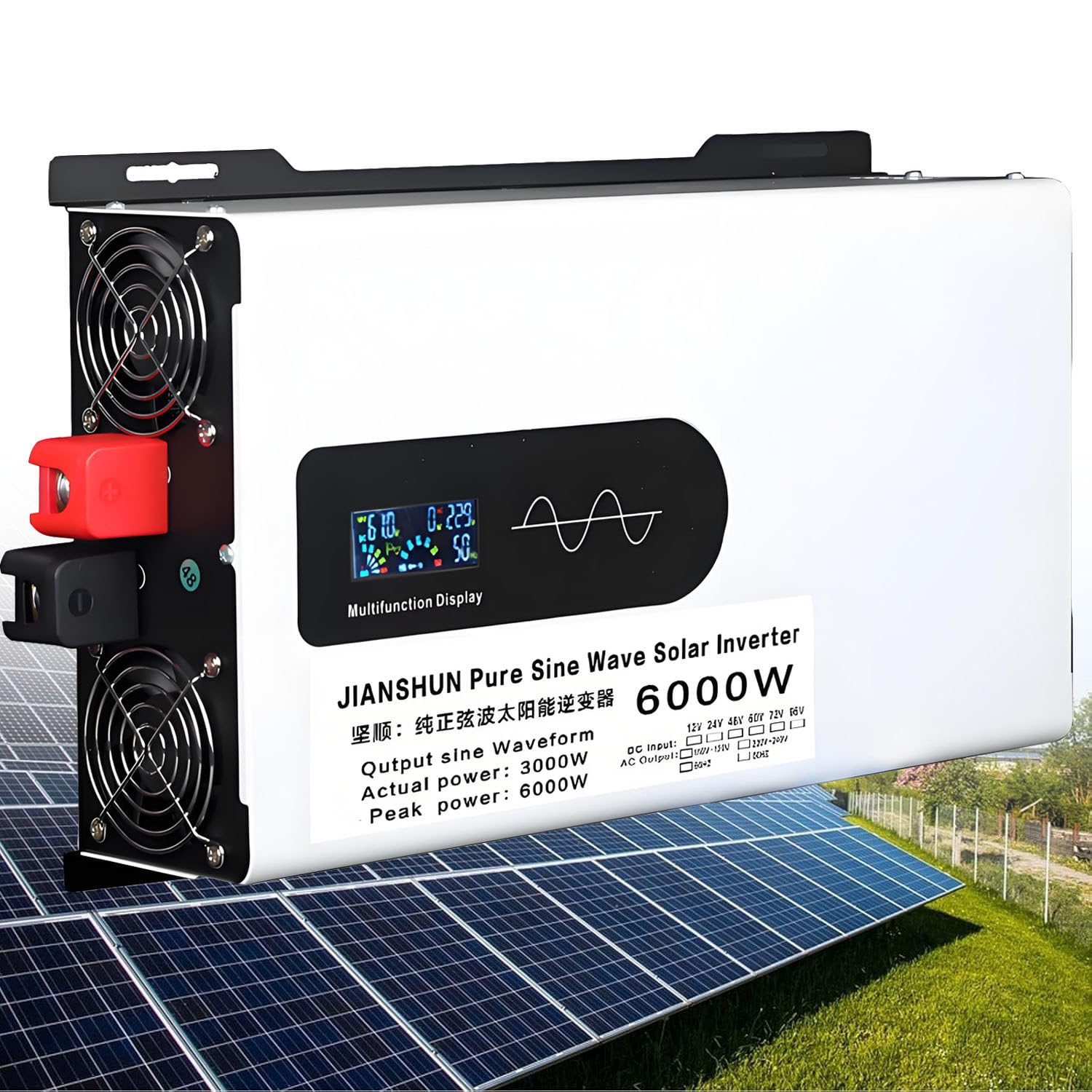 Inversor de potencia de onda sinusoidal pura de 5000 W a 12000W, 6000W-72V