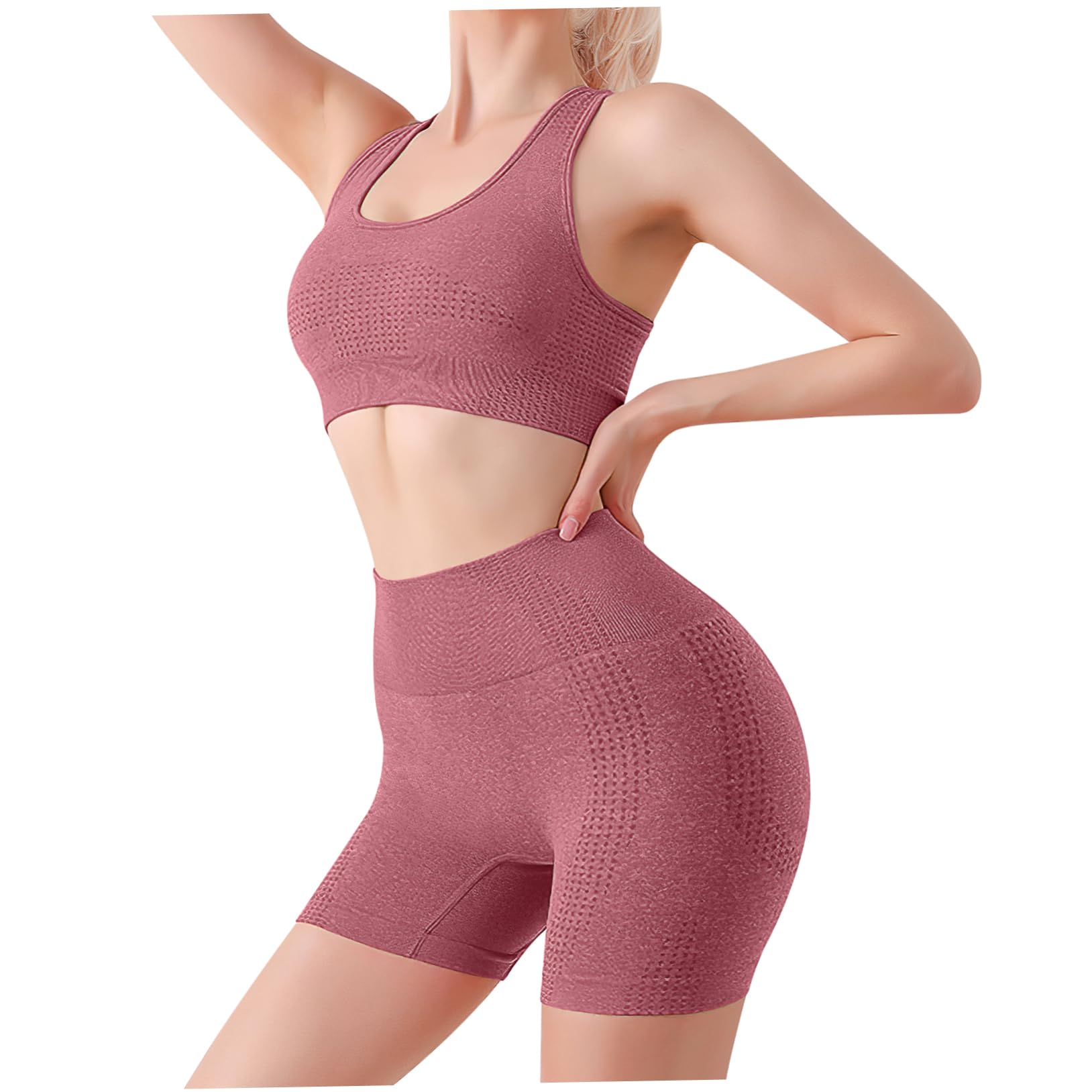 1 Set Womens Fitness Yoga Tank Top Shorts Set Tops Womens Shorts Womens Vests Womens Athletic Shorts