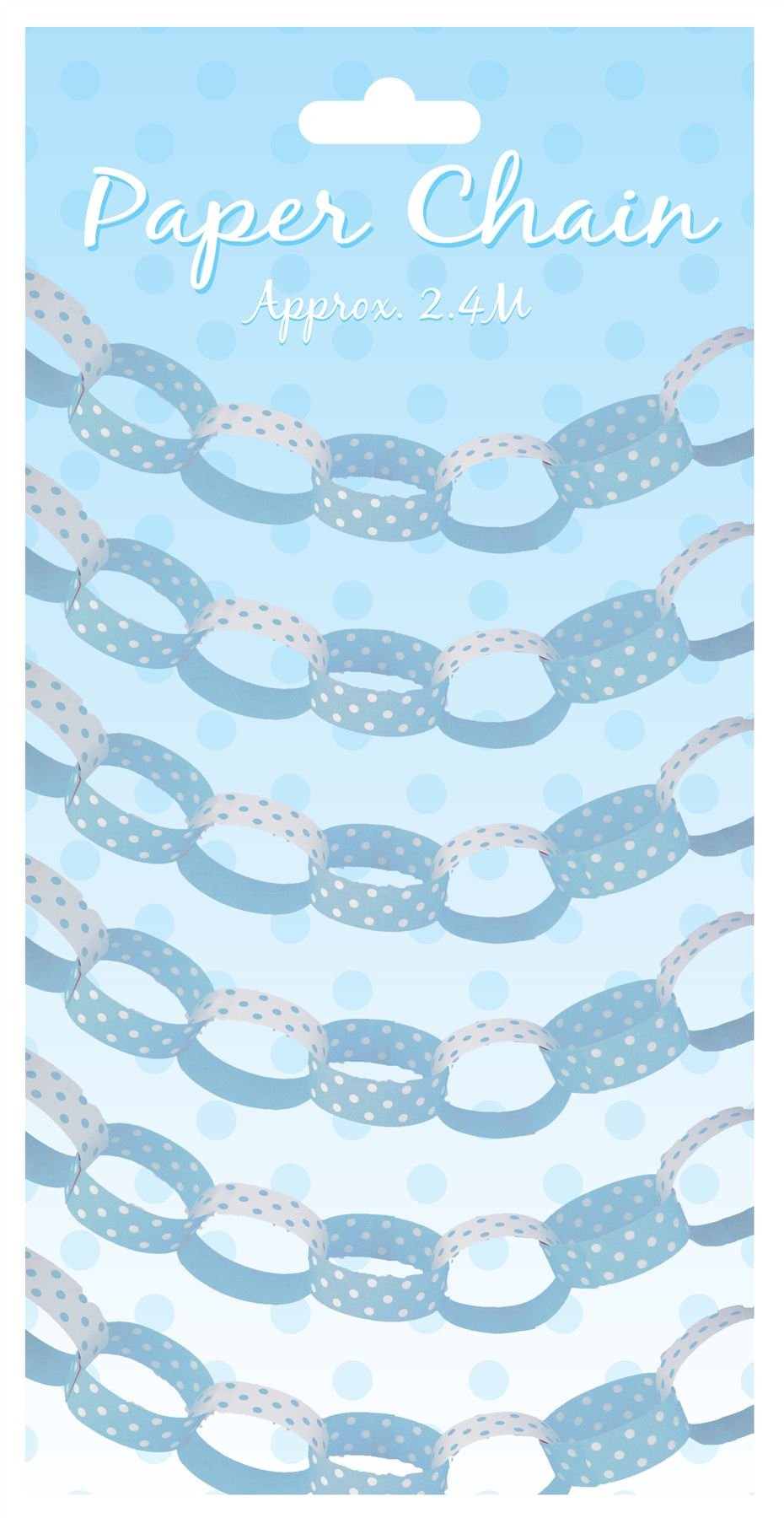 Henbrandt Blue Polka Dot Paper Chain Garland