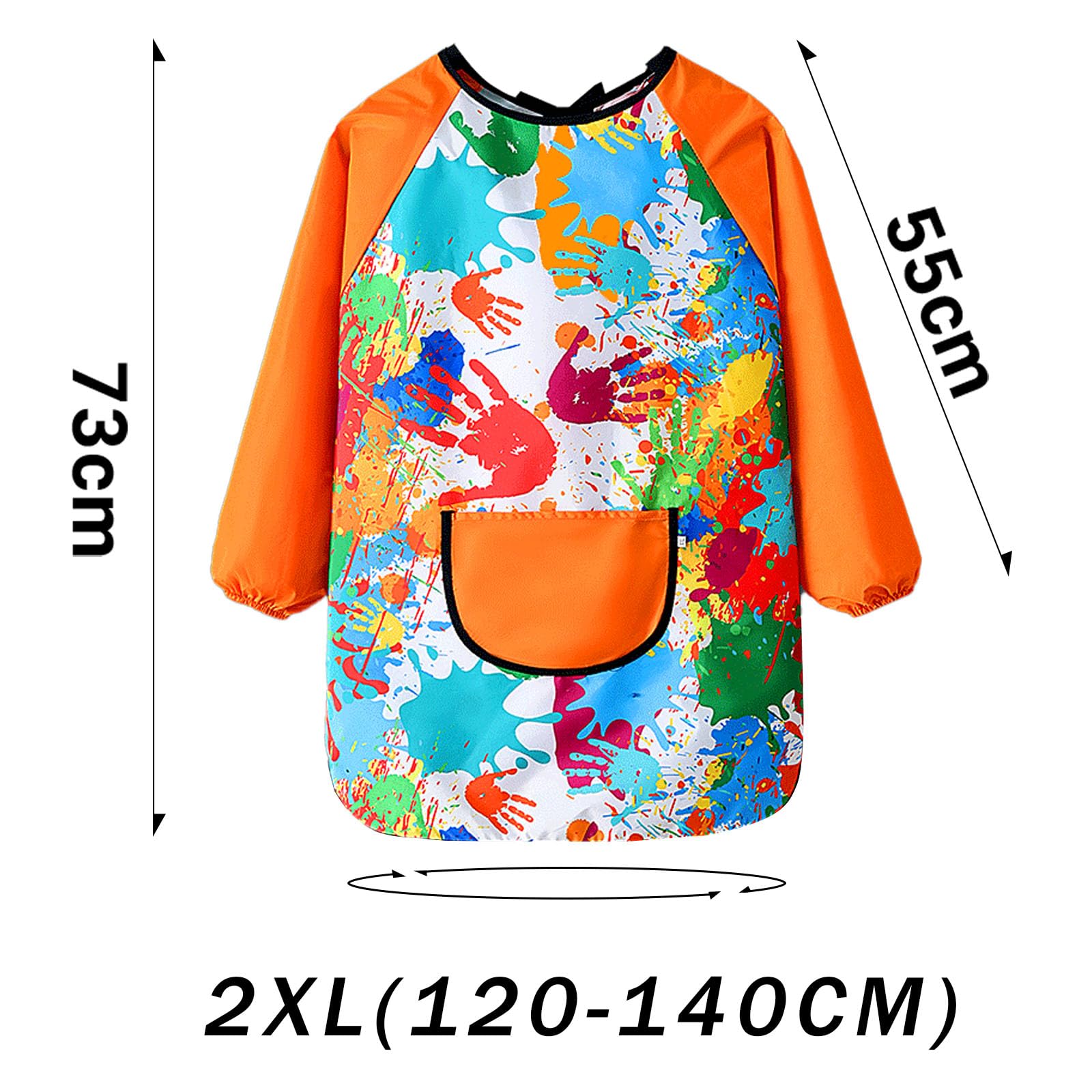 COSBERY 2Pcs Kids Painting Apron for Age 7-12 Years, Waterproof Children's Art Craft Aprons with Large Pockets - Image 2