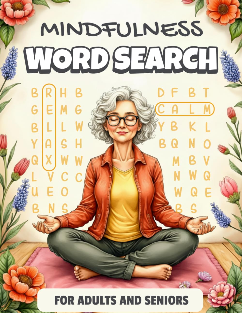 Mindfulness Word Search for Adults & Seniors: Large Print Relaxing Word Search Puzzles with Positive, Calming & Mindfulness Words for Stress Relief, ... Health and Mental Wellness (Word Find Books)