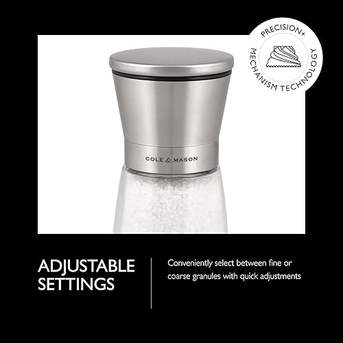 Miniatura 3 de Cole & Mason Sunderland - Molinillo de sal de 5.5 pulgadas para sal marina, molinos de sal estéticos, esenciales para cocina y hogar, molinillo de