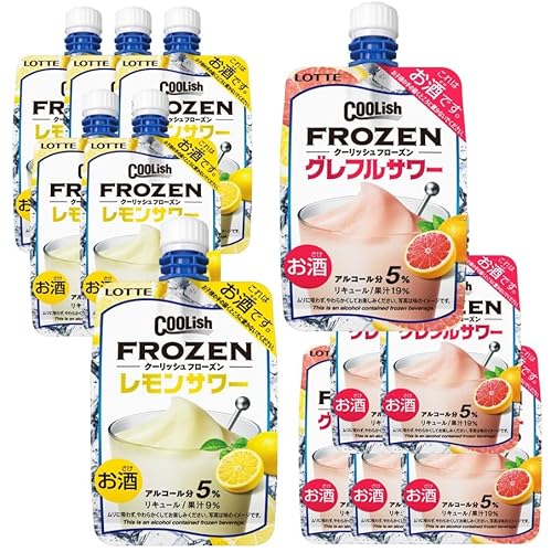 【冷凍】ロッテアイス クーリッシュフローズン 140ml【12個セット】レモンサワー×6個・グレフルサワー×6個 ALC.5% ※この商品はお酒です。のサムネイル