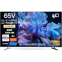 FPD 65V Tuner TV 4K Wide Color Gamut Mini LED 144Hz VRR Google TV with Bass Speaker, Supports Network Video Smart TV HDR10, D