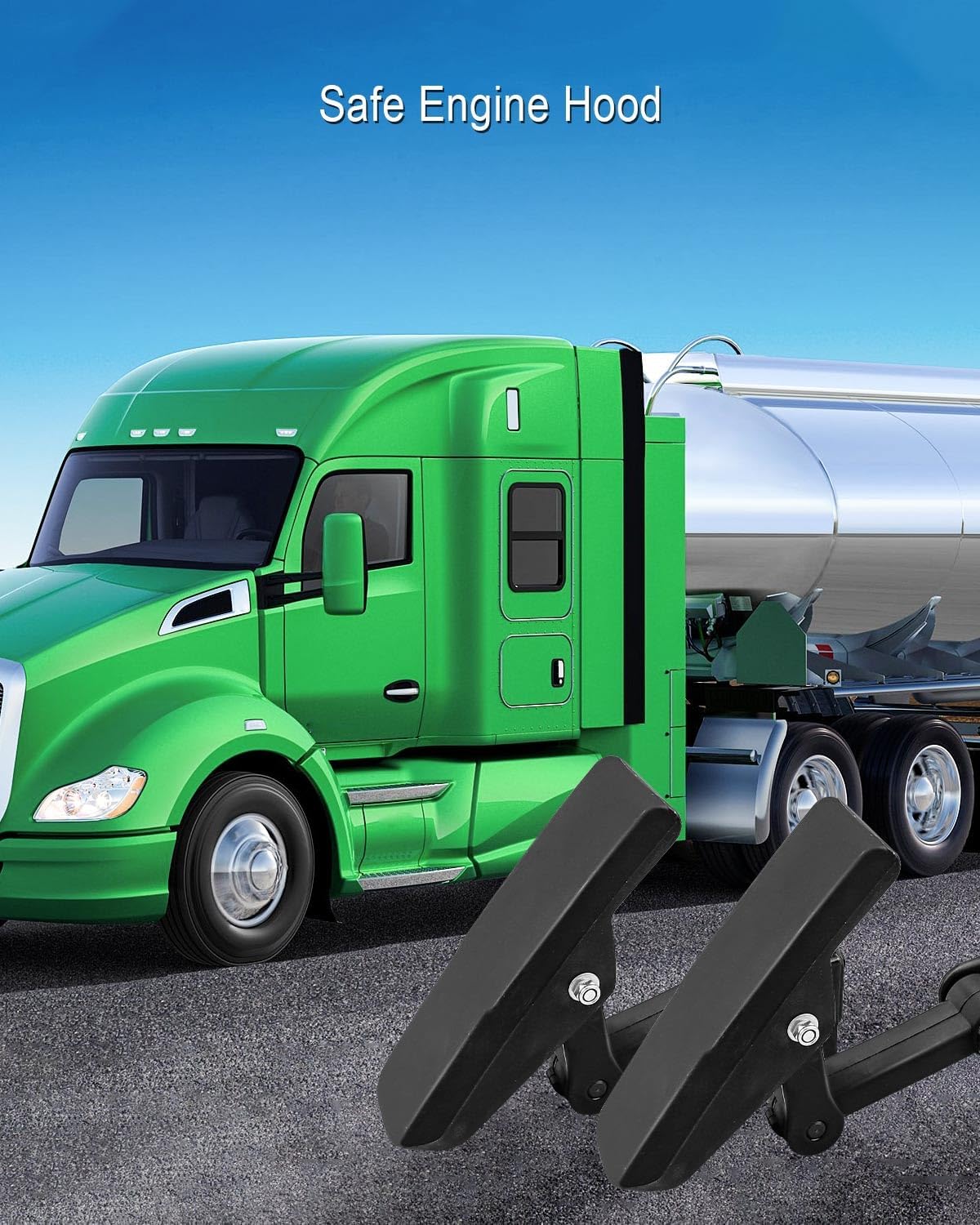 2 Pack Hood Latch Fit for Kenworth T680 Truck 2013-2024 Replace L56-6027 L566027 HLK2201, Left and Right Side