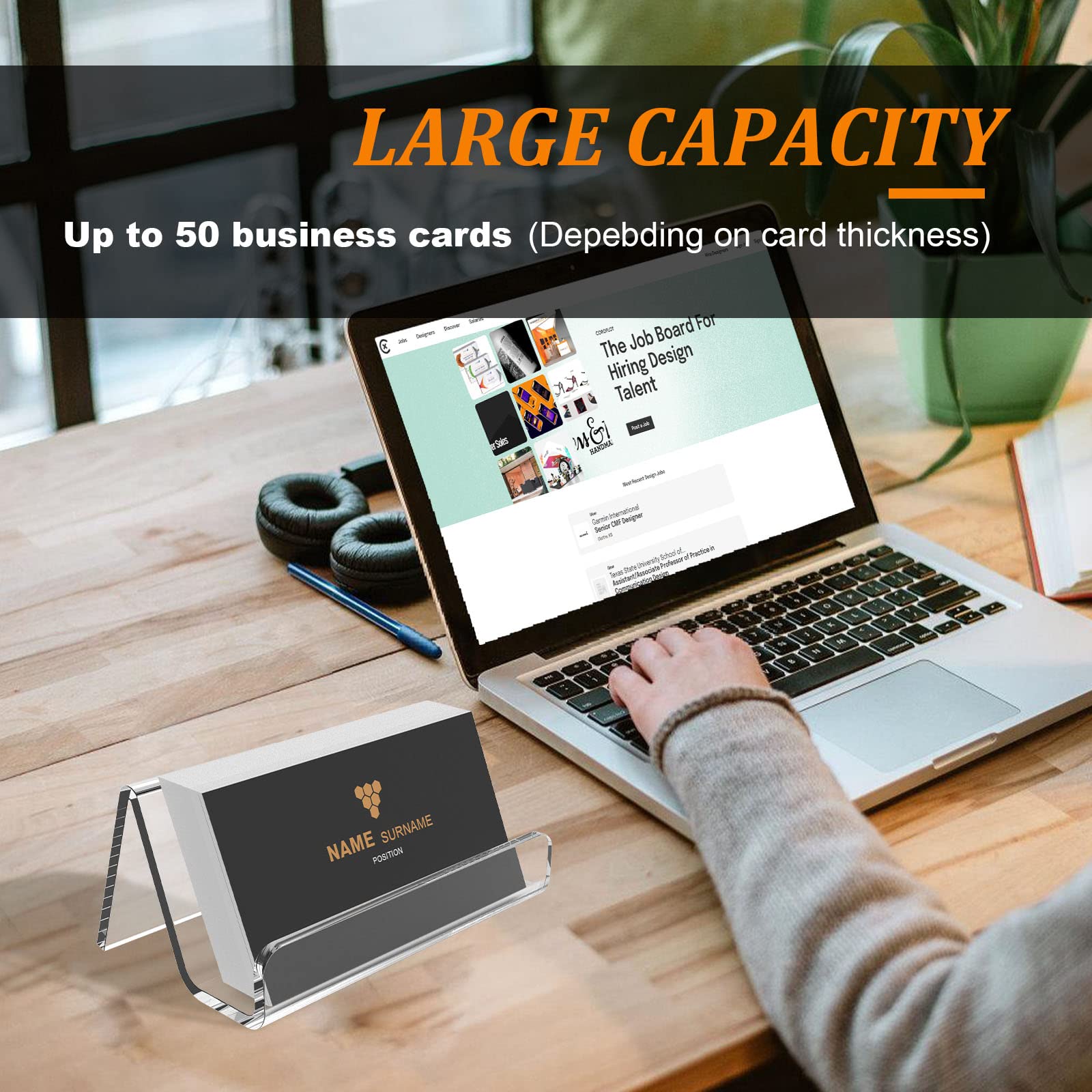 4 Acryl Visitenkartenhalter - Klar Für Büro & Ausstellung