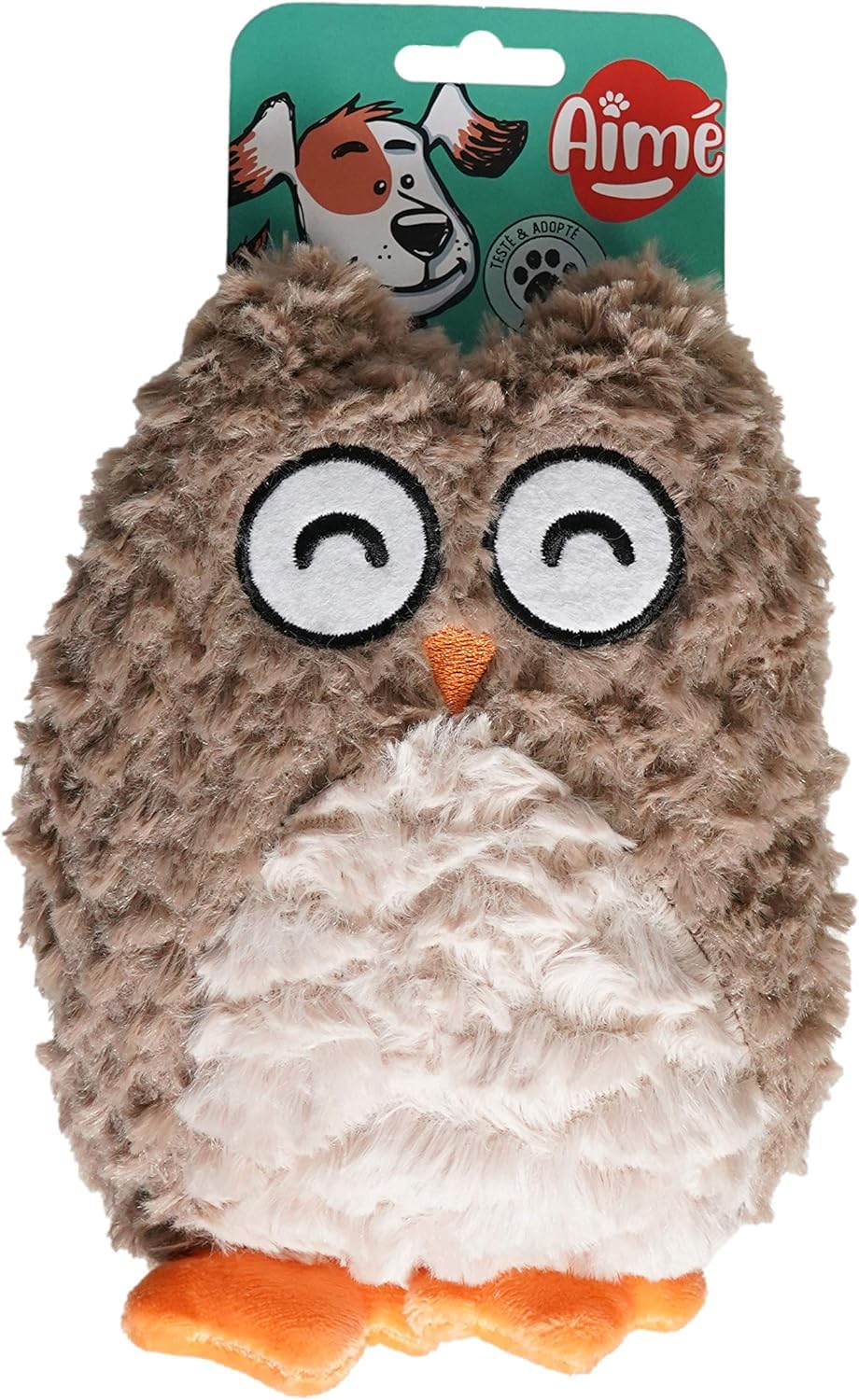 Peluche pour chien Aimé Jouet Hiboubou 25 cm doudou souple tout âge
