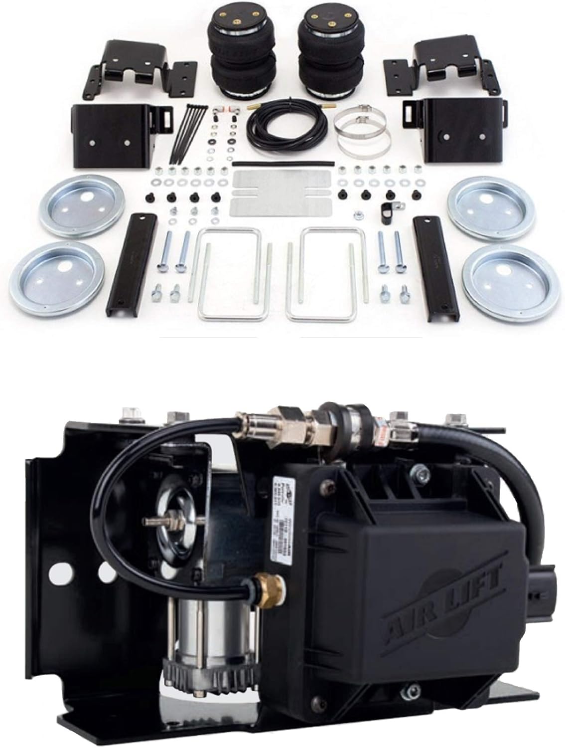 Airlift 57338 74000EZ Set of Rear LoadLifter 5000 Ultimate with WirelessAir Control System and EZ Mount for 11-19 Silverado and Sierra 2500 3500