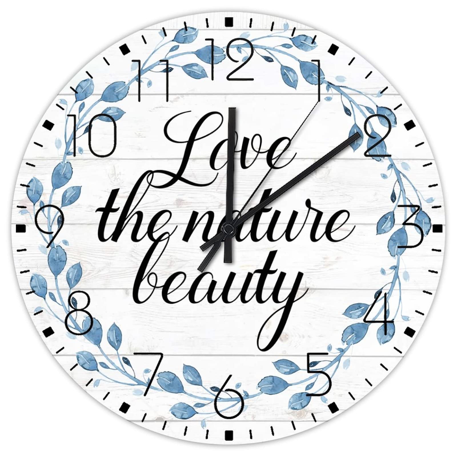 Horloges murales silencieuses 30 cm en bois pour décoration maison