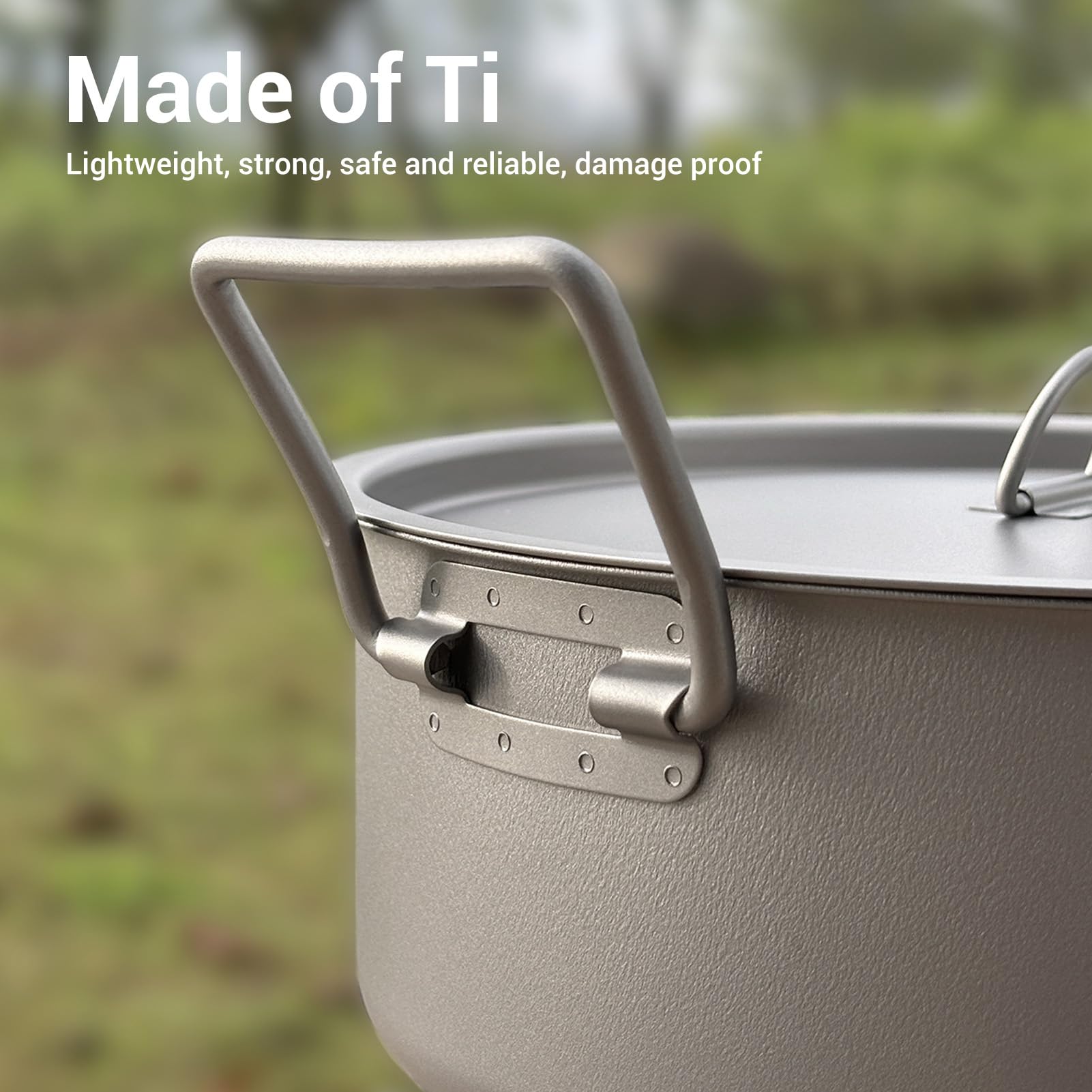 Tonysa Olla Ti de 2,3 L para Cocina Al Aire Libre