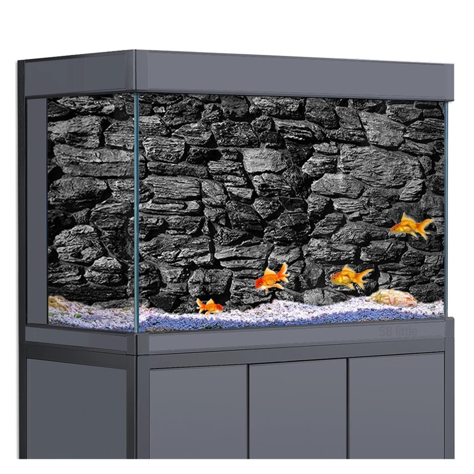 Fondo De Pecera Adhesivo de Fondo for Acuario, Piedra de mármol, Pared de Roca, Papel Tapiz, pecera, hábitat de Reptiles, terrarios, Decoraciones(60x120cm)