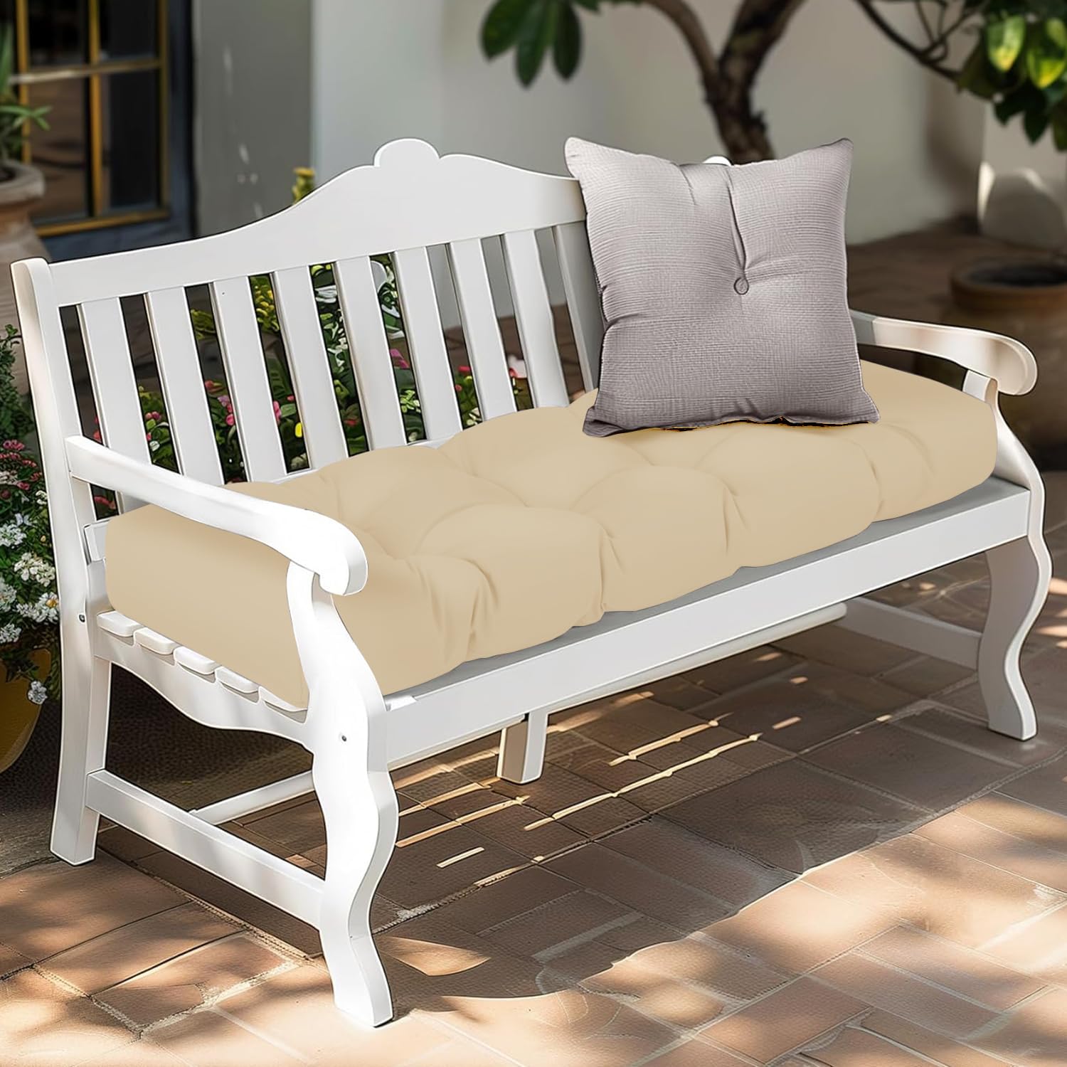 Coussin de siège imperméable pour banc de balançoire : finis les sièges de jardin durs et humides
