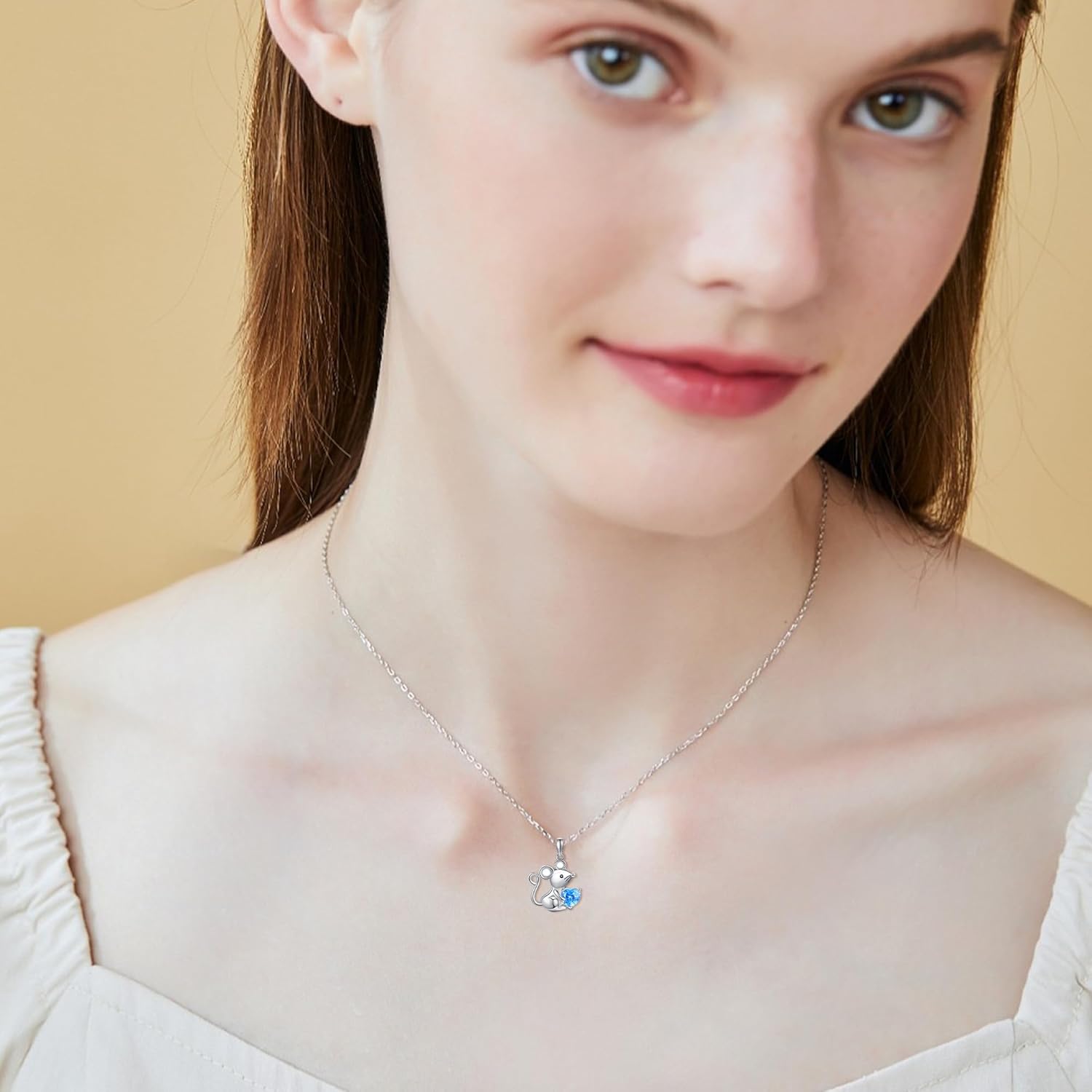 Animals Gift 925 Sterling Silver Cute Dog/Mouse Necklace Jewelry Gifts For Women Dog Lover - Image 6