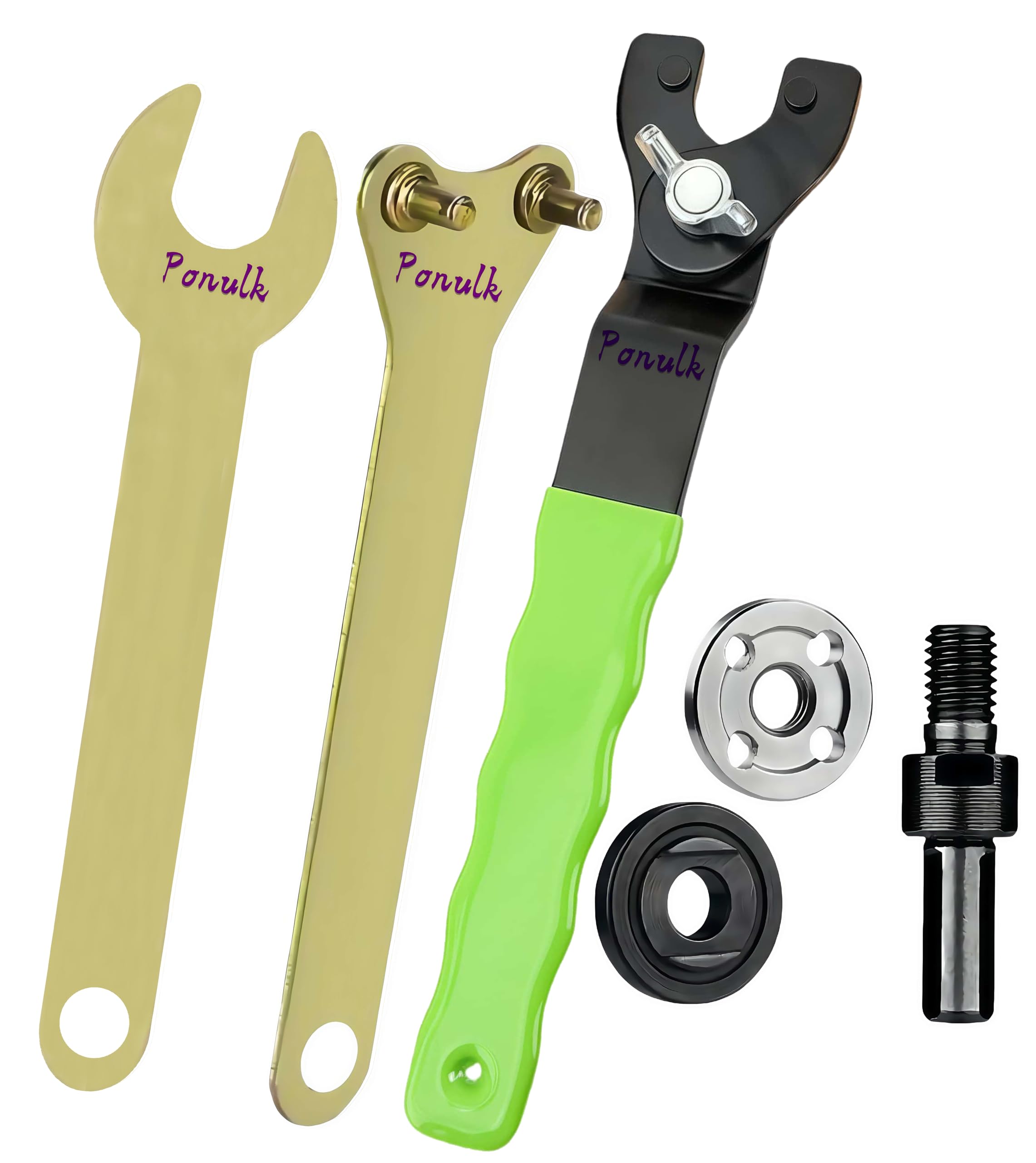 Adaptateur de meuleuse d'angle haut de gamme en acier forgé avec clé et écrous 10mm