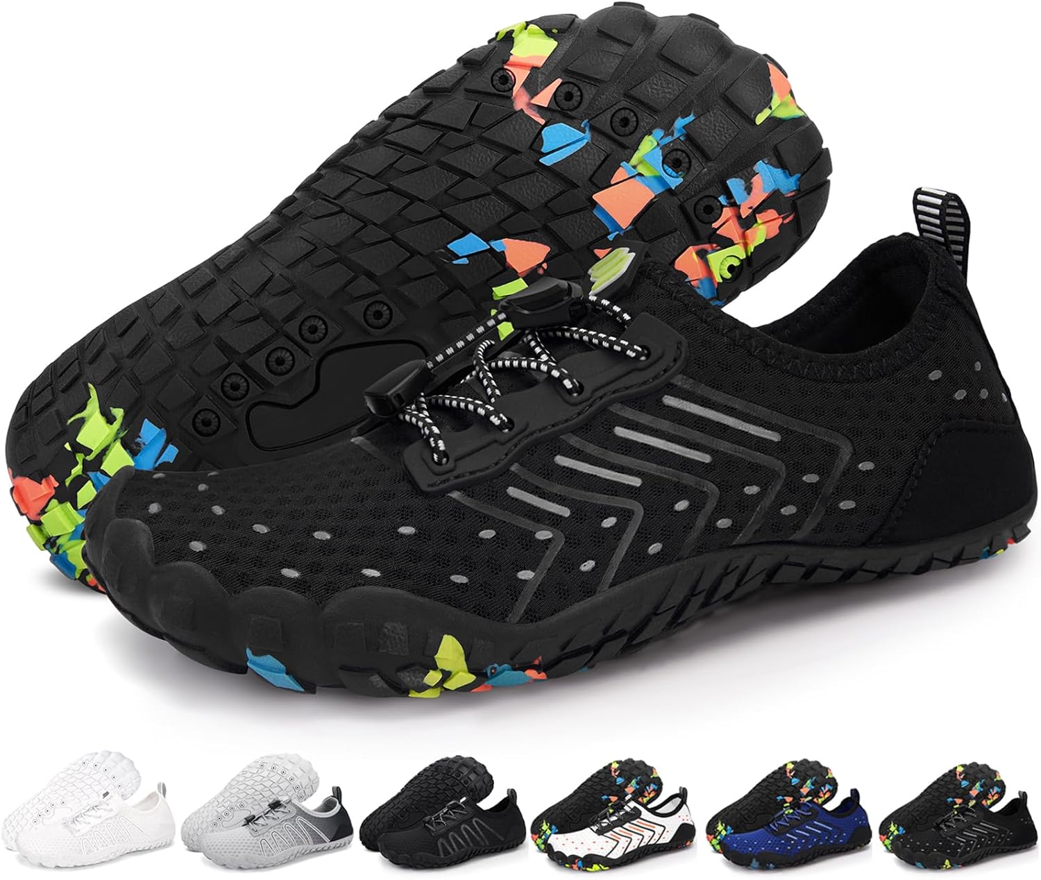 Hike Barefoot Shoes Women Men Footwear Wide Toe Quick-Dry Pro Barefoot Beach Swim Minimalist Grounding Shoes Breathable Non-Slip Grounded Footwear for Walking Kayaking Hiking Surfing