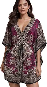 Bata Indiana Feminina Viscose Saida Praia Casual Boho Chic