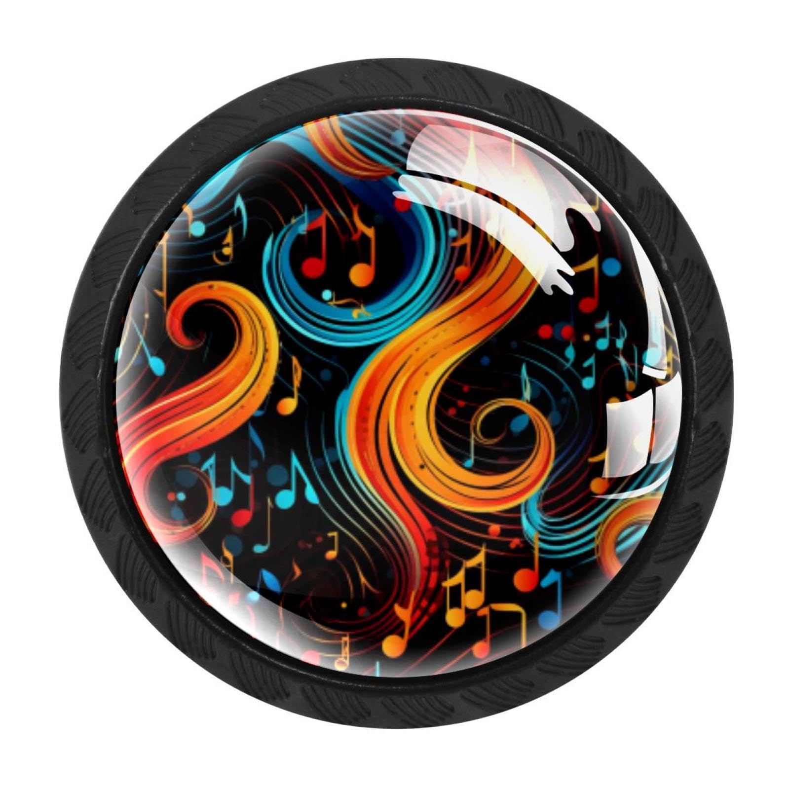 Chenzzzz Multicolored 07 4 Pack Music Note Kitchen Cabinet Knobs Drawer Knobs Dresser Knobs Matte Black Zinc Knobs Drawer Pulls Door Knobs Dresser Drawer Handles Knobs For Dresser Drawers