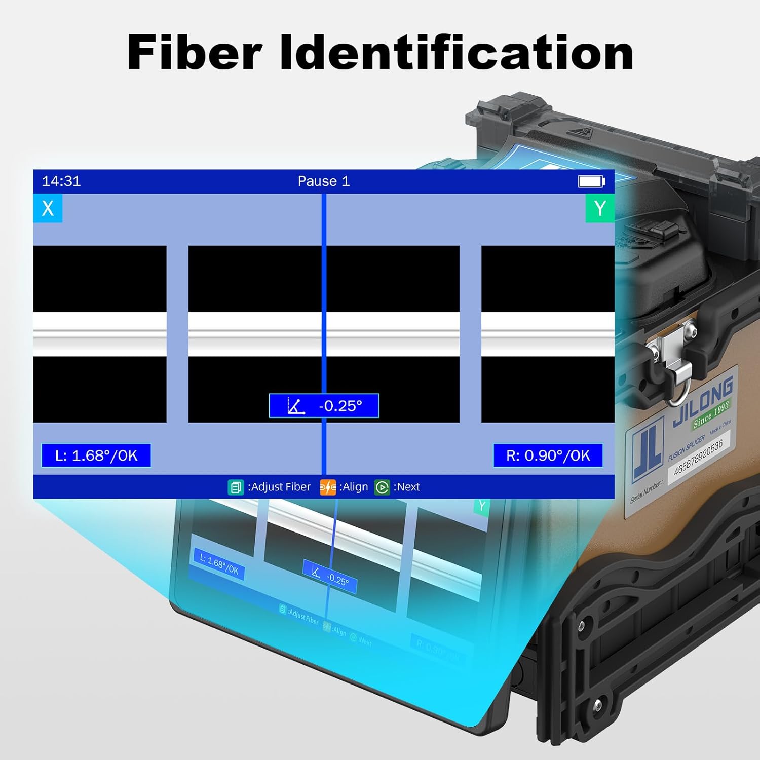 JILONG Fiber Fusion Splicer KL-360T Real Core Alignment Six Motors Splicing Machine 6S Splice; 16S Heat. Comes With KL-23F Precision Cleaver, Power Meter OPM-22V With VFL, LED Light