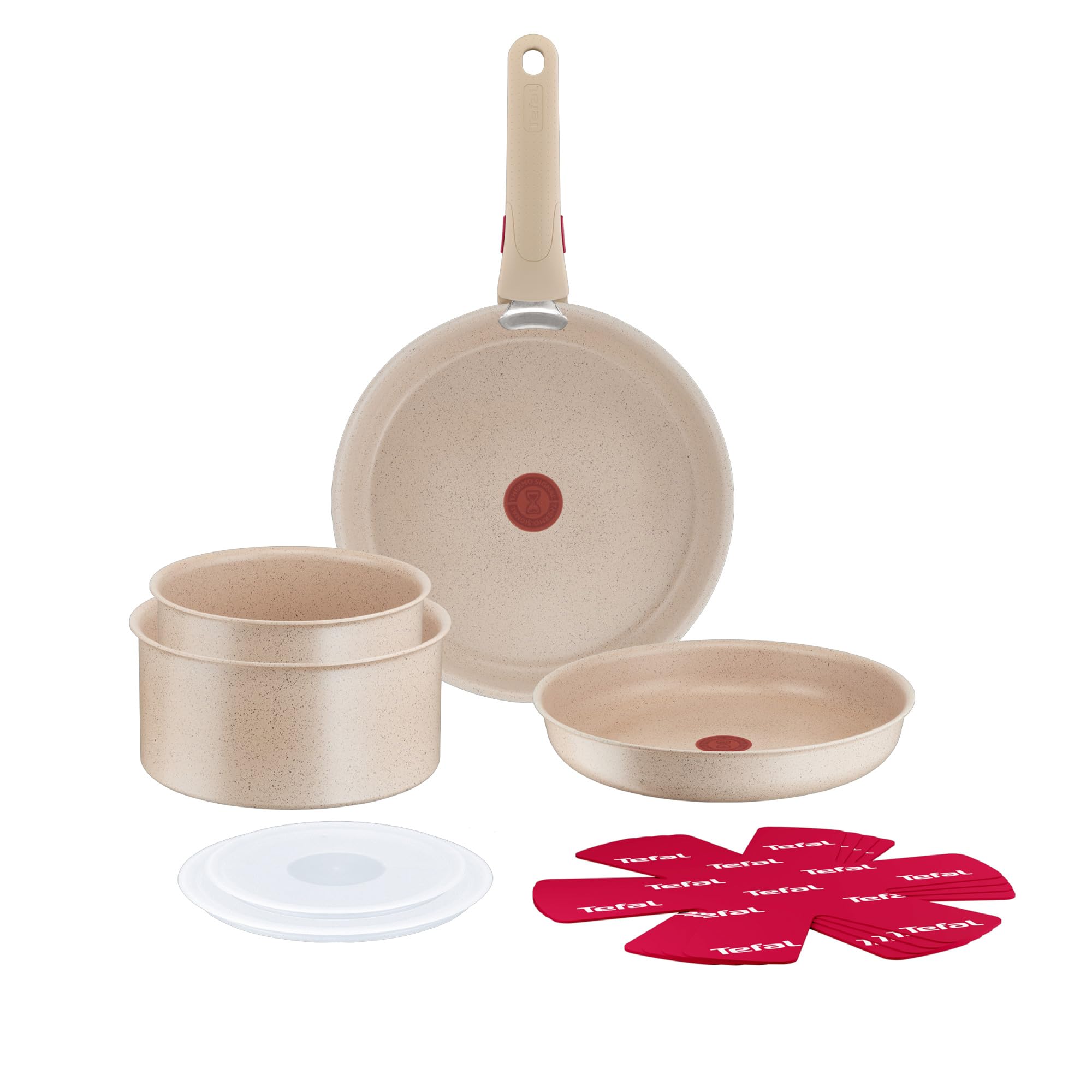Tefal Ingenio Delight, Batterie de cuisine 11 pièces, Design empilable, Revêtement antiadhésif, Corps en aluminium 100% recyclé, Tous feux, L7839202
