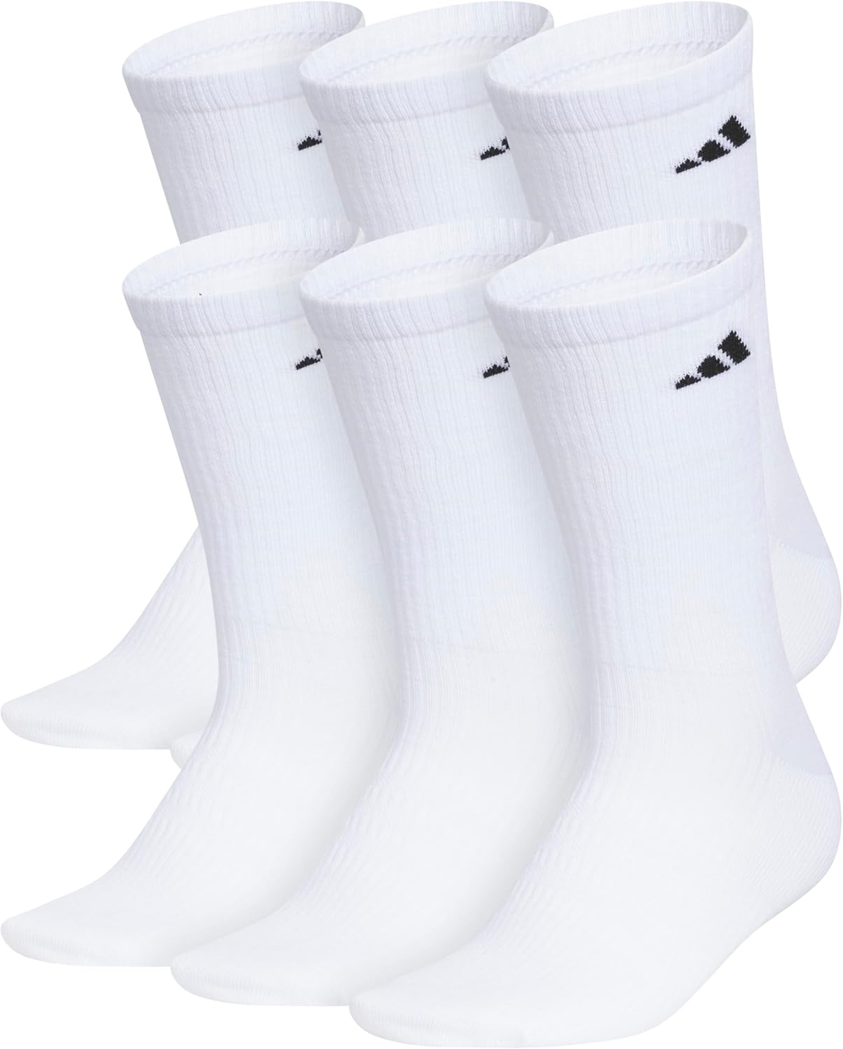 adidas mens Superlite Crew Socks (6 Pairs) Lightweight & Breathable