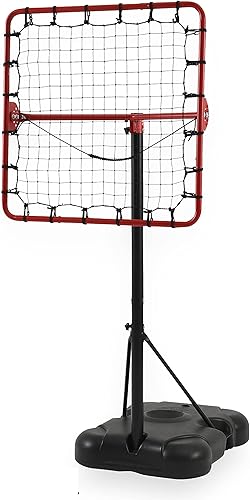 Rukket - Red de rebote de baloncesto, compañero de pase ajustable y sistema de retorno de pelota con kit de marcado de cancha de baloncesto para