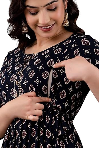 Women's Maternity Kurti for Feeding Zippers | Pregnancy Kurti | Feeding Dress for Women |Maternity Dressess for Women