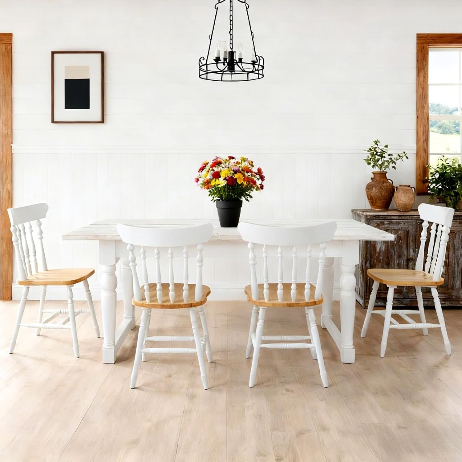 chairus Vintage White Dining Chairs Set of 4, Zambia Ubuy