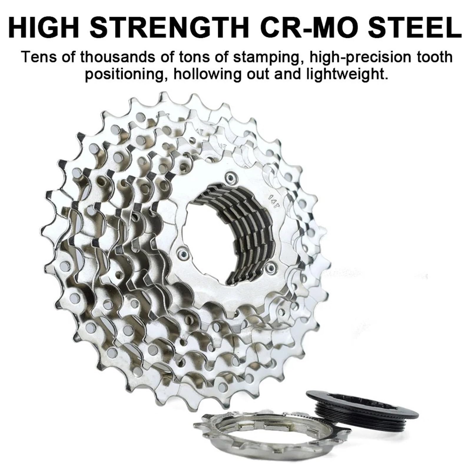 Cassette 7 Vitesses 11-28T Pour VTT – Roue Libre Acier Anti-rouille, Compatible Vélos 7 Vitesses, Léger Et élégant