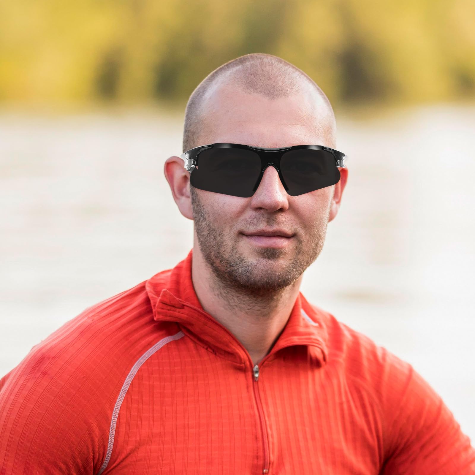 Lunettes de Soleil Sportives pour Cyclisme et Randonnée, 2pcs en PC Solide, Design Élégant, Protection UV pour Hommes et Femmes en Plein Air