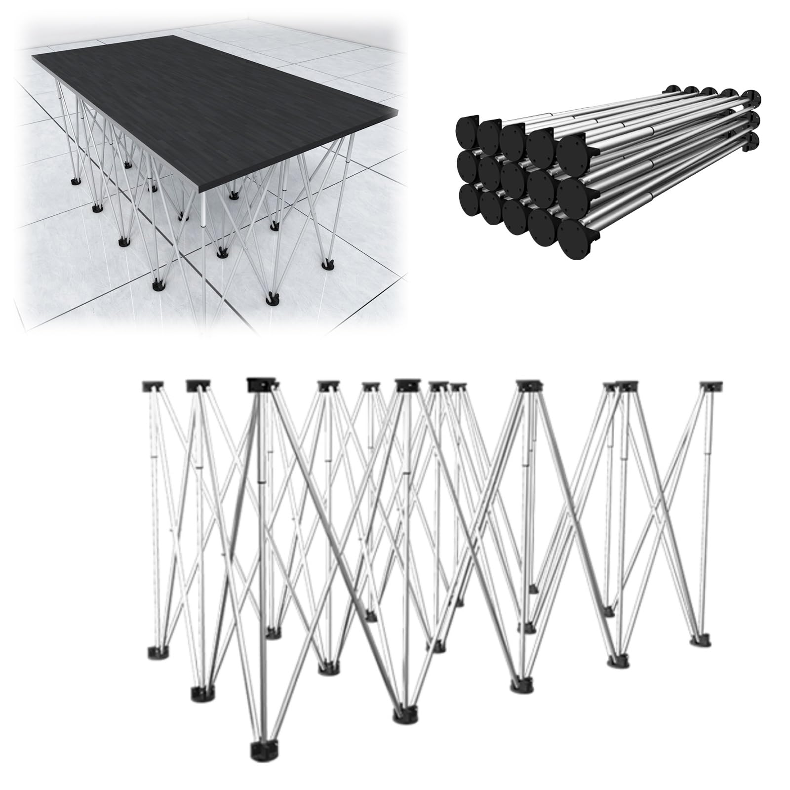Banco da Lavoro Portatile con Gambe di Ragni per Sawhorse, Tavoli da Lavoro Pieghevoli, Supporto da Lavoro, per Cantieri Edili E Lavorazione del Legno, Tavolo da Costruzione(8 Legs)