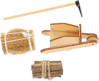 WOONEKY Decoração 1 Conjunto De Brinquedos De Decoração Mini Layout De Cena De Fazenda Brinquedo Temático De Fazenda Enxada Modelo De Paisagem Brinquedo De Fazenda Adereços Para Fotos De