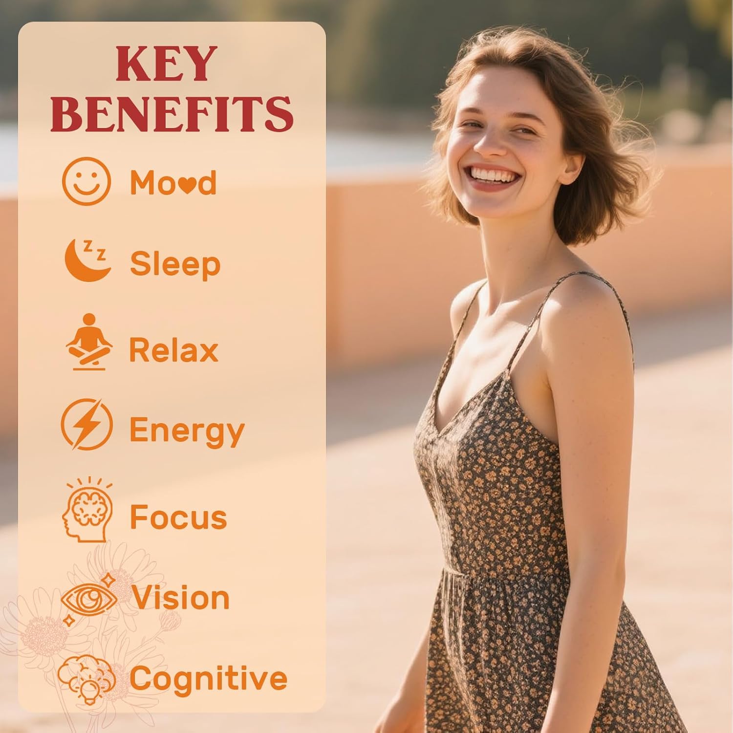 Saffron Supplements - Full Spectrum Saffron with Magnesium, Ashwagandha, Rhodiola, St. John's Wort, L-Theanine, Lemon Balm, Valerian & Chamomile - Mood, Sleep, Relax & Focus, 90 Tablets - Image 2