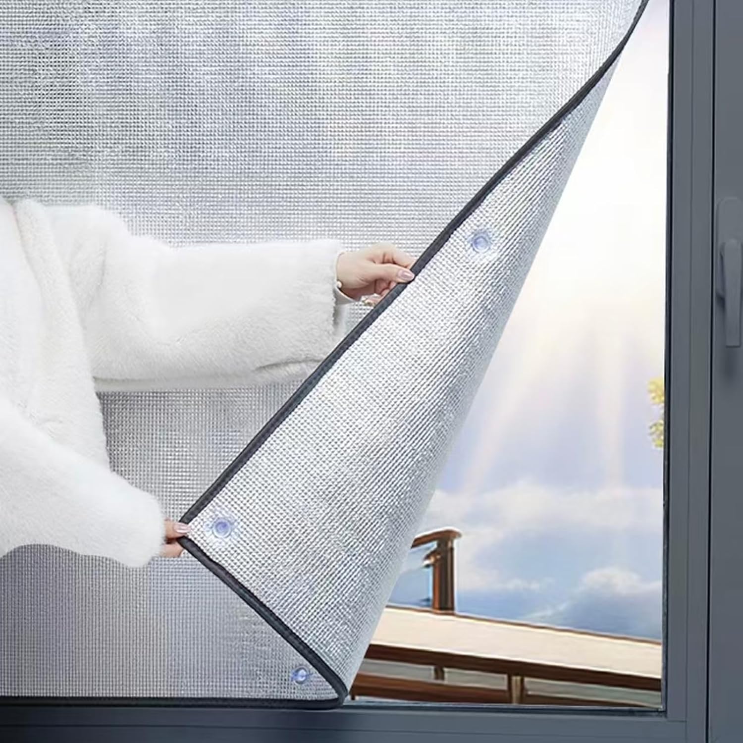 0.31in Thickness Window Privacy Film,Heat Control Window Film,Sun Blocking Glare Reduction Anti Uv Window Tint,Sound Insulation Super Noise Reduction,for House Office (39"x39")