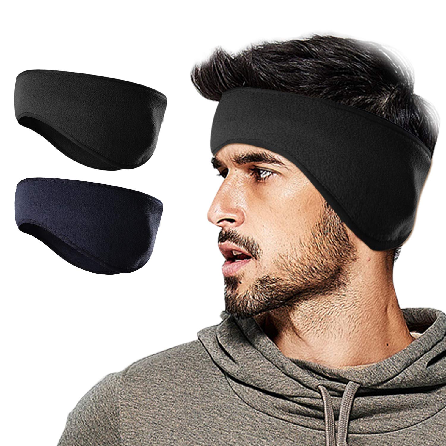 Winter Fleece Ear Warmers Headband Ear Muffs for Men Women Kids, Ear Covers for Cold Weather Ski Running Cycling Work
