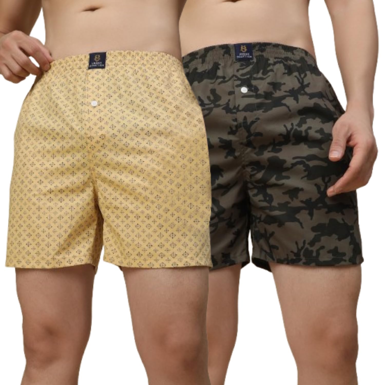 urban scottish Men’s Pack of 2 Cotton Printed Boxers with Side Pockets-picture-11