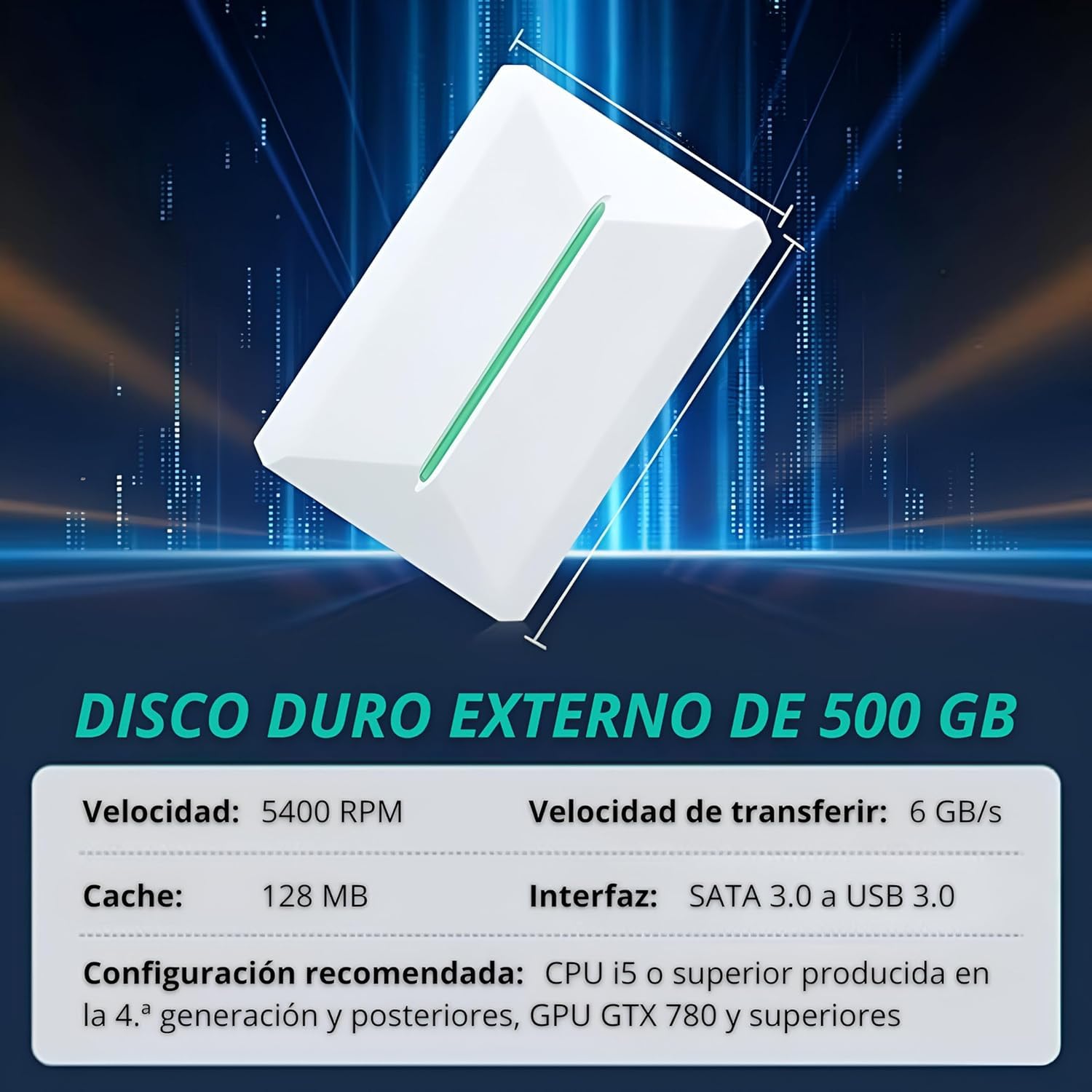 SVP Game - Disco Duro Retro 500 GB con +38.200 Juegos +42 Emuladores Retrobat y Playnite, Arcade Games hasta AAA, Disco Duro Externo para Windows 8.1, 10 y 11 - Hard Drive Gaming (500GB + Mando)