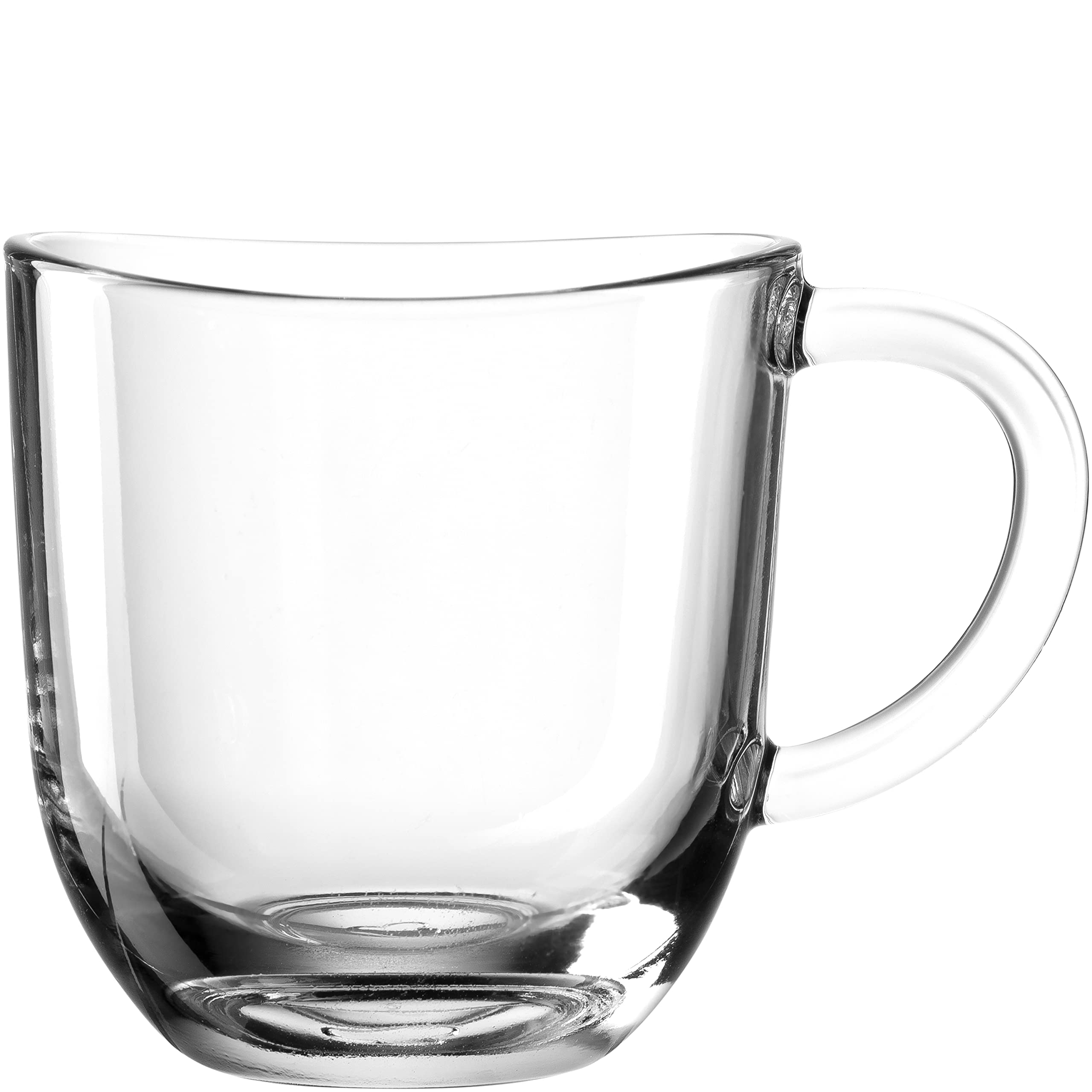 Leonardo Napoli Tazza Da Caffè In Vetro 280 Ml - Lavabile In Lavastoviglie E Microonde - Impilabile E Temperata