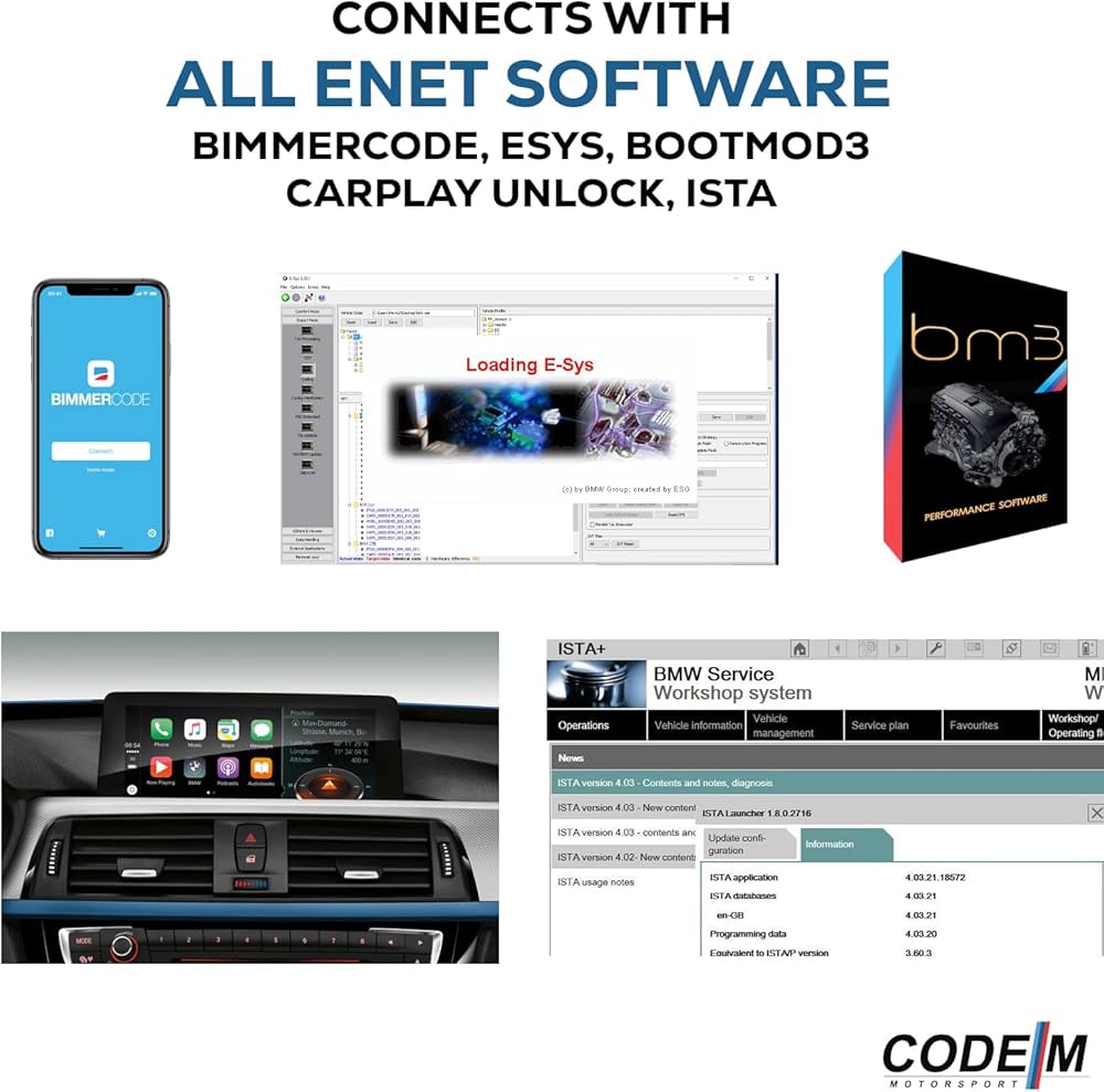 BMW ISTA+ BMW ICOM+コーディングESYS E/F/G/ Amazon.com: ENET Cable