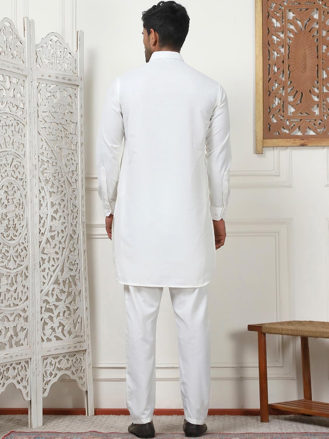 Maple Clothing Punjabi Kurta Pyjama-Set Pathani Herren-Baumwolle, indische Kleidung, Bollywood-Outfit