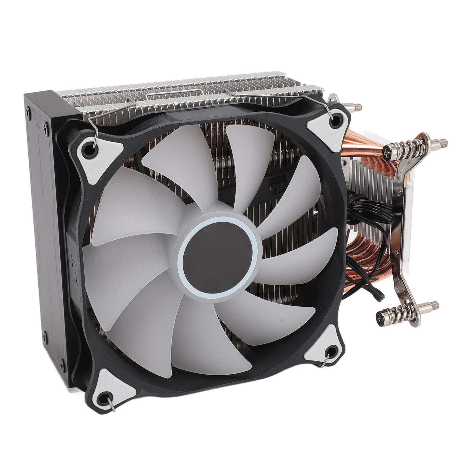 Ventola di raffreddamento CPU 4,72 pollici 6 di calore Raffreddatore d'aria silenzioso da 120 mm 1500 giri/min Cuscinetto idraulico Luce colorata per computer desktop 2011