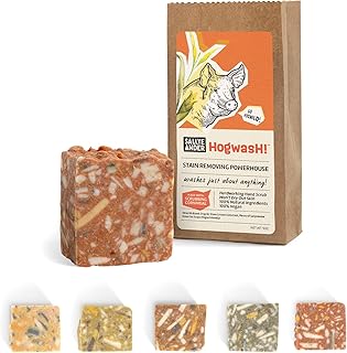 Sallye Ander Hogwash! Soap - 1 Bar - Laundry Treatment Scrub - All-Natural Handmade Soap - Cornmeal Hand Wash
