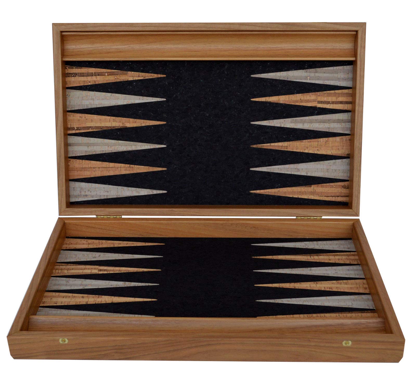 Natural Cork Backgammon Set - Gift for Wine Lovers - Olive Wood Chips