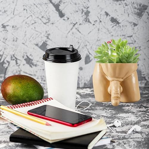 Miniatura 7 de Lourich Divertidas macetas para suculentas, maceta de resina, jarrón con forma de cuerpo, macetas únicas y divertidas, macetas de arte de pene de