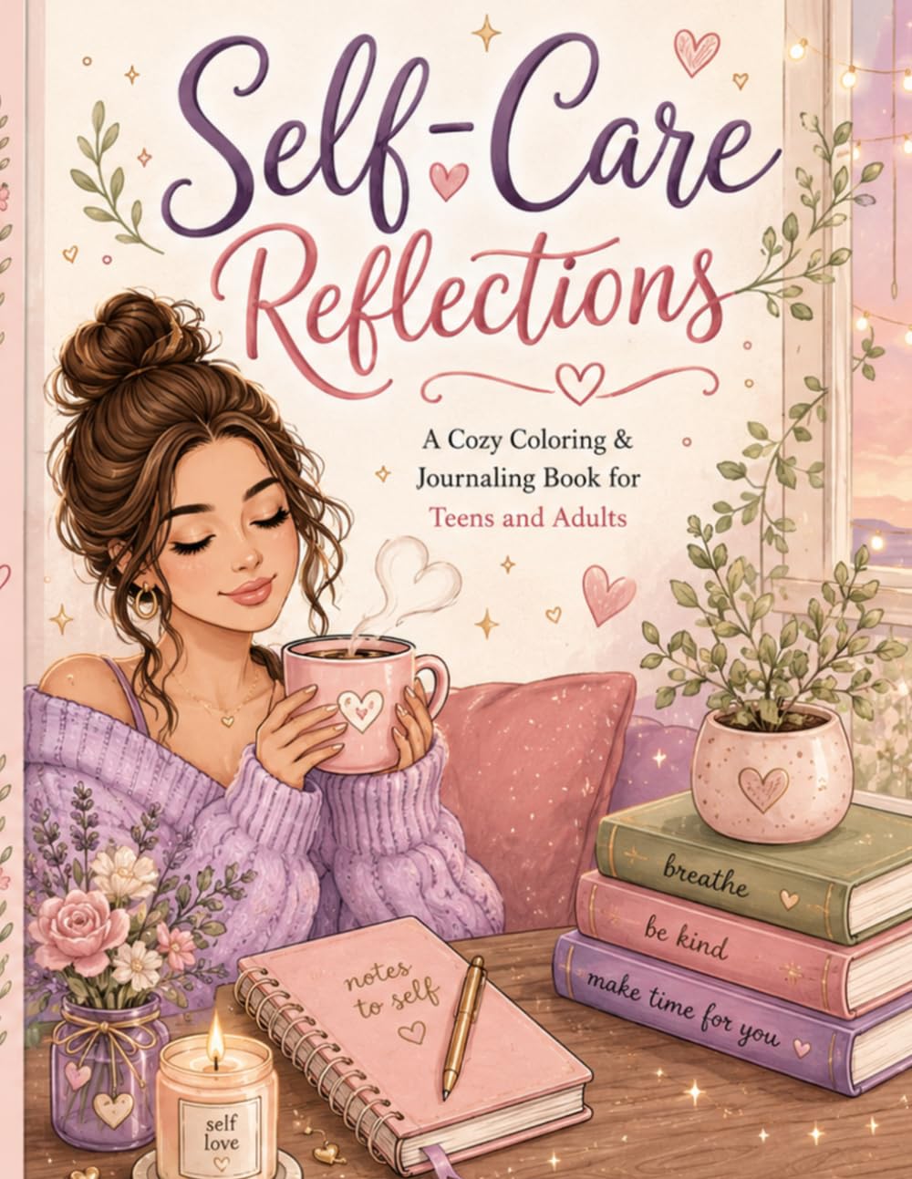 Self-Care Reflections: A Cozy Coloring & Journaling Book for Teens and Adults