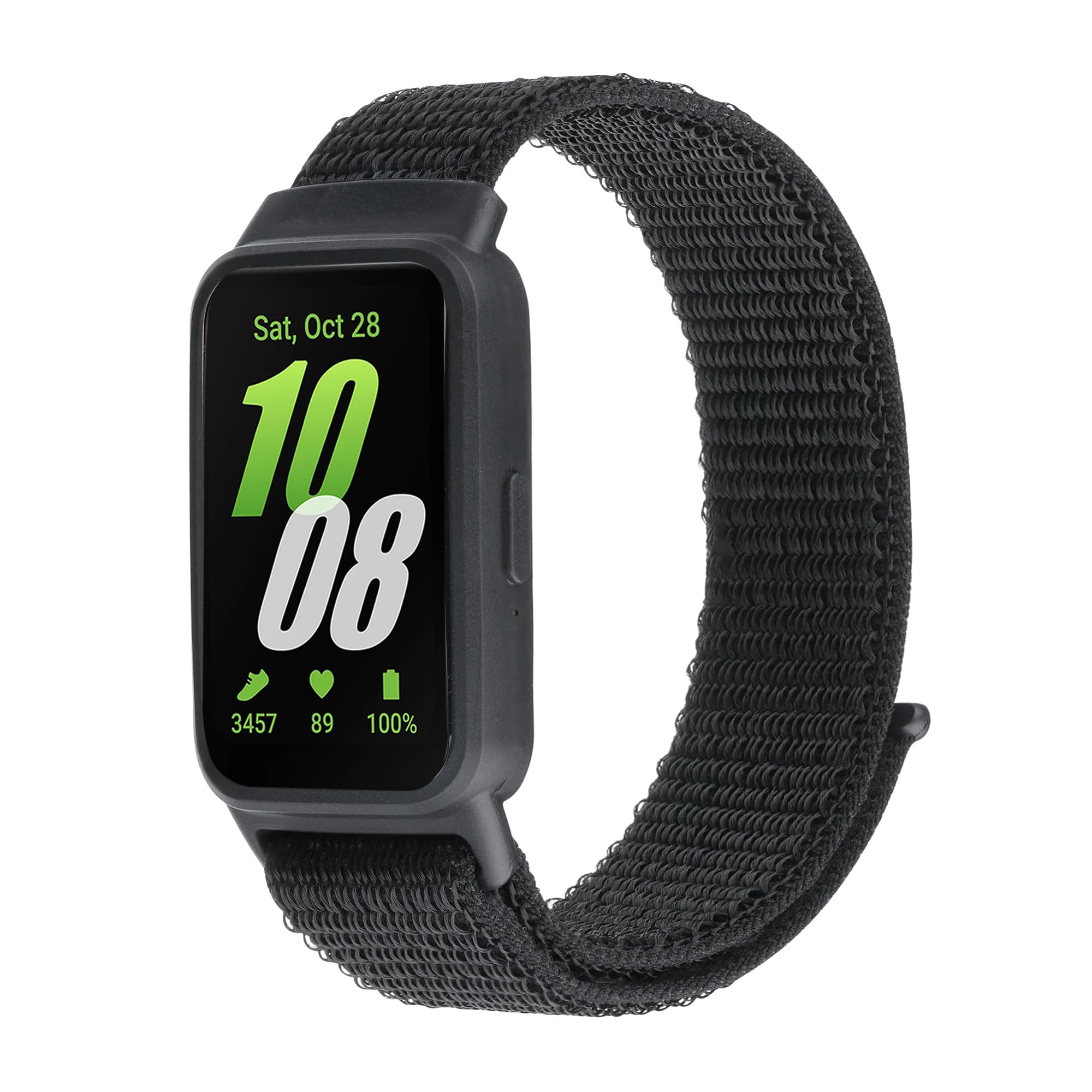 Bdsidy Nylon Correas con Funda Compatible con Samsung Galaxy Fit 3 SM-R390 Smartwatch, Correa Elástica Deportiva de Trenzado Ajustable Correa para Galaxy Watch Fit 3