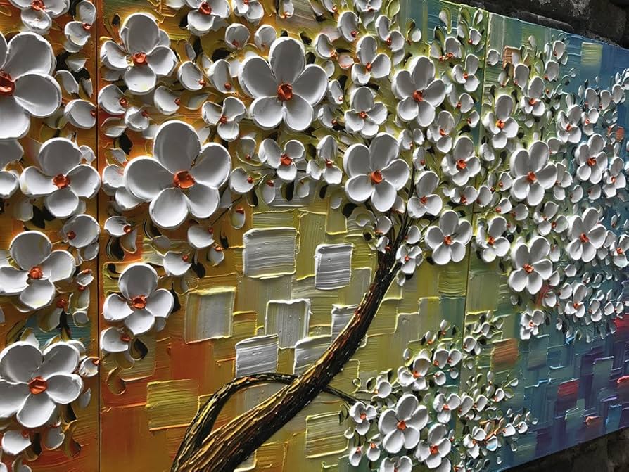 Amazon.co.jp: YaSheng Art - 28インチx20インチx3インチ 抽象油彩画